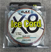 Плетенка зимняя G.A.T Ice Cord x8 Multicolor 0.18mm 30493