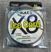 Плетенка зимняя G.A.T Ice Cord x8 Multicolor 0.20mm 30494