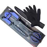 Набор 5 предметов KAIDA FT09 (ножи 2шт, точилка, ножницы, перчатки антинож) 31584