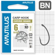 Крючок Nautilus Carp Curved Shank 1148BN № 6 уп. (10 шт) 32242