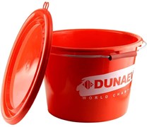 Ведро Dunaev красное 12л с крышкой 32419