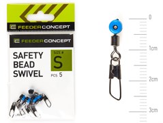 Вертлюги c застежками и пластиковыми бусинами Feeder Concept 001S 5шт. 32501