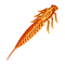 Приманка ZUB-LARVA 60мм(2,4")-7шт, (цвет 250) морковный с блестками 32781