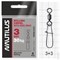 Вертлюг Nautilus с застежкой Rolling Swivel 0101 with Nice Snap size # 3 тест 30кг(уп.5шт) 10024 - фото 5710